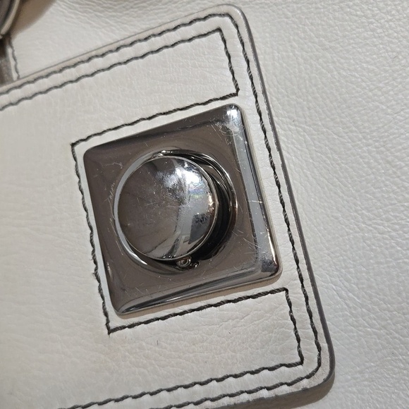 VINTAGE BANANA REPUBLIC LEATHER BAG OFF WHITE - Picture 10 of 17